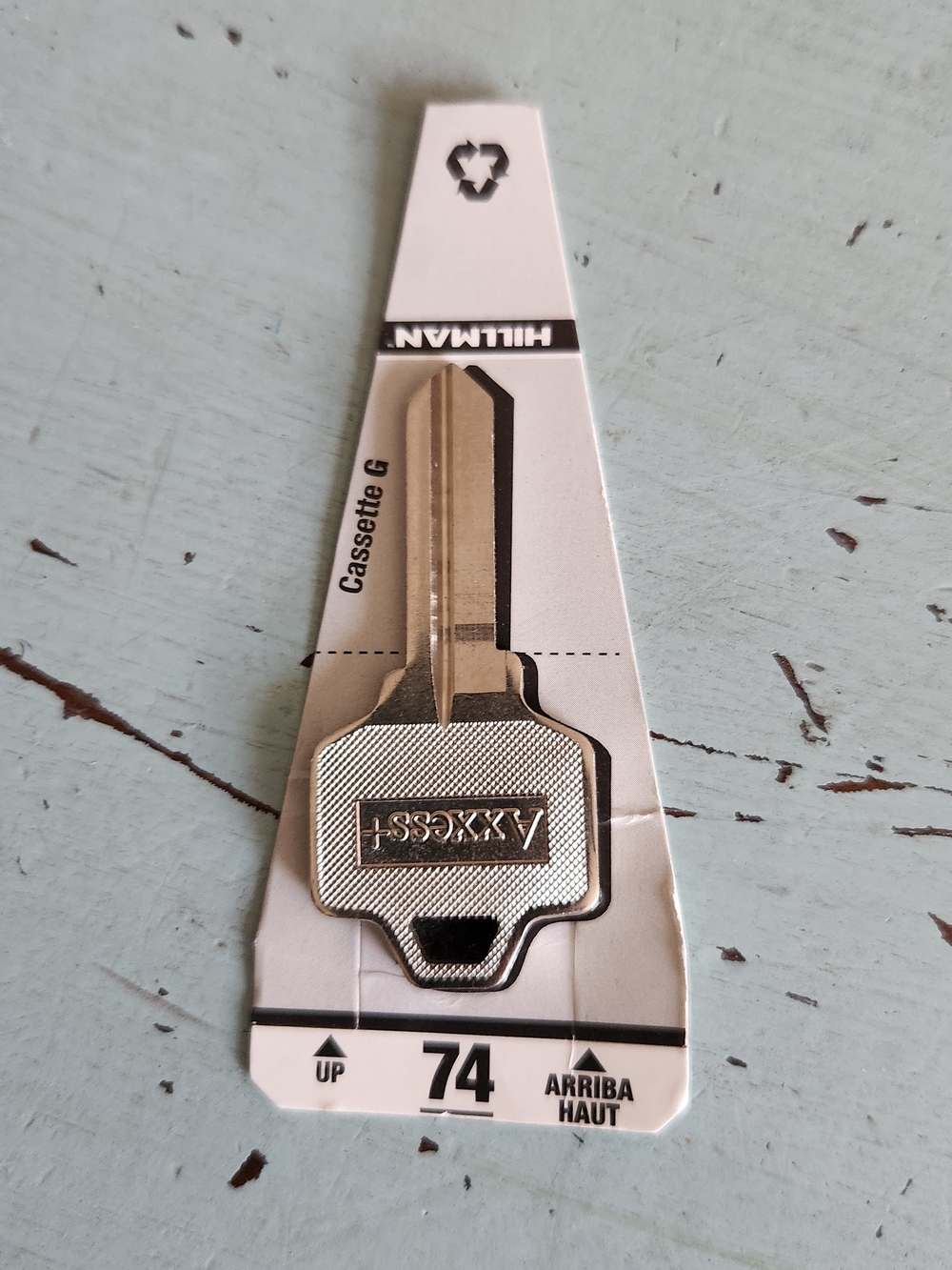 (15) Hillman Cassette G Key Blank 74